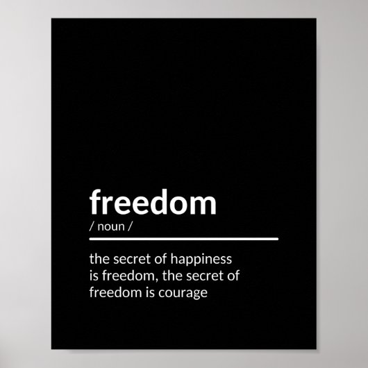 自由インスパイアに対する引用文 ポスター (正面)