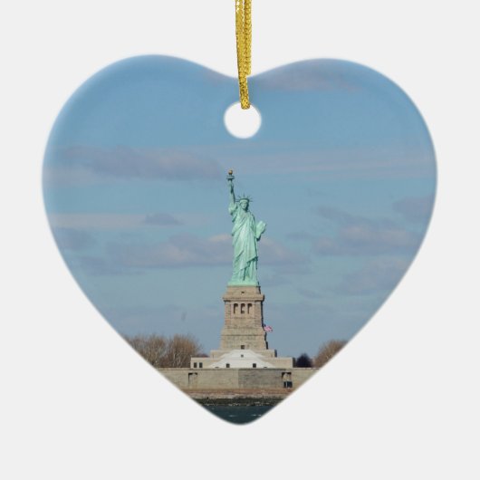 自由エリス島像 セラミックオーナメント (正面)