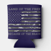 自由カッコいいの愛国的なアメリカ国旗の国 缶クーラー (裏面)