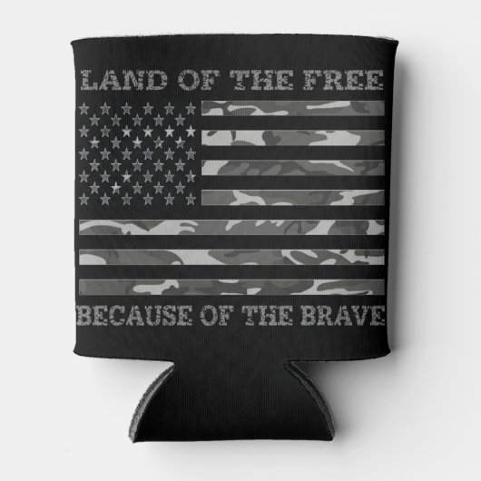 自由カッコいいの愛国的なアメリカ国旗の国 缶クーラー (正面)