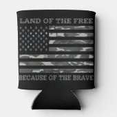 自由カッコいいの愛国的なアメリカ国旗の国 缶クーラー (裏面)