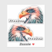 自由カラフルハゲの頭の愛国的ヘルメット シール (シート)