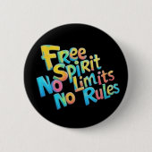 自由カラフル精神 缶バッジ (正面)