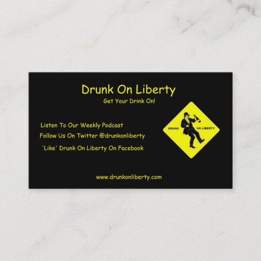 自由カードで飲まれる 名刺 (正面)