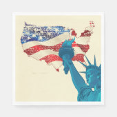 自由グランジ像 スタンダードランチョンナプキン (正面)