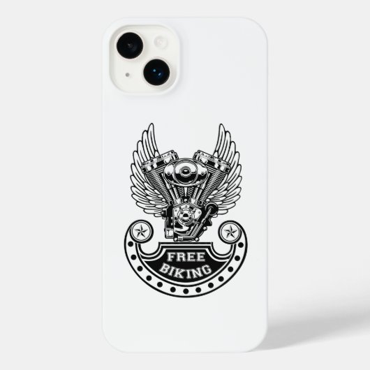 自由サイクリング iPhoneケース (裏面)