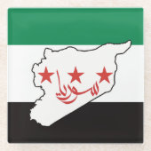 自由シリアسورية حرة ガラスコースター (正面)