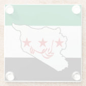 自由シリアسورية حرة ガラスコースター (裏面)