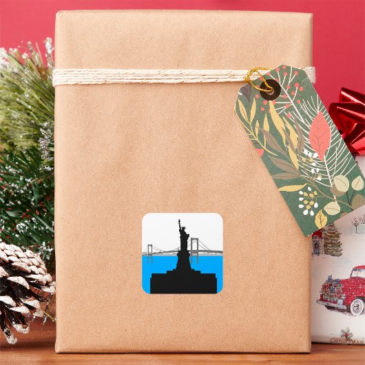 自由ステッカー像 スクエアシール