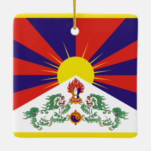 自由チベットの旗 セラミックオーナメント (裏面)