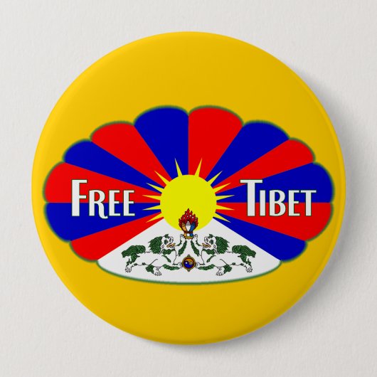 自由チベット 缶バッジ (正面)