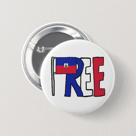 自由ハイチ 缶バッジ (正面&裏面)