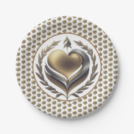 自由ハート ペーパープレート