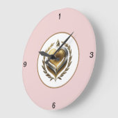 自由ハート ラージ壁時計 (傾斜)