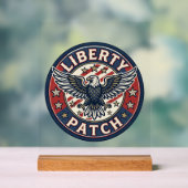 自由パッチ愛国刺繍パッチ アクリルサイン (ニュートラル)