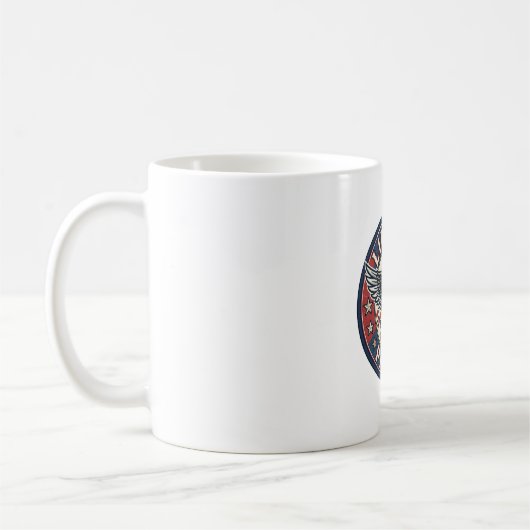 自由パッチ愛国刺繍パッチ コーヒーマグカップ (左)