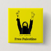 自由パレスチナプライドガザ自由 缶バッジ (正面)
