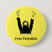 自由パレスチナ抵抗パレスチナプライドガザ 缶バッジ (正面)