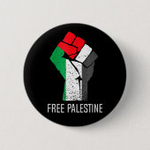 自由パレスチナ最初のガザ抵抗 缶バッジ (正面)