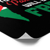 自由パレスチナ最後のイスラエル占領旗 ポスター (角)