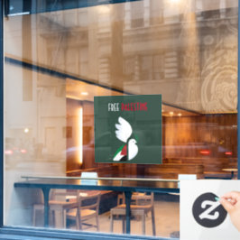 自由パレスチナ ウィンドウサイン