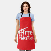 自由パレスチナ エプロン (着用した状態)