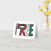 自由パレスチナ カード (黄色い花)