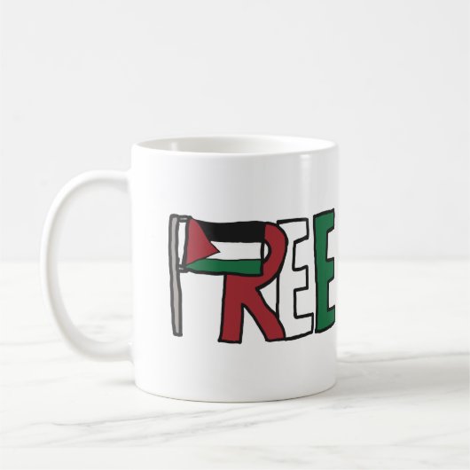 自由パレスチナ コーヒーマグカップ (左)