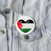 自由パレスチナ。ハート型パレスチナ国旗 缶バッジ (インサイチュ)