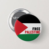 自由パレスチナ |パレスチナ国旗 |アンチ戦争 缶バッジ (正面&裏面)