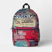 自由パレスチナ プリントバックパック (正面)