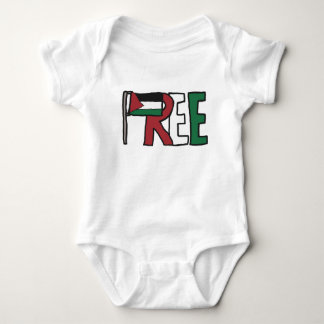 自由パレスチナ ベビーボディスーツ