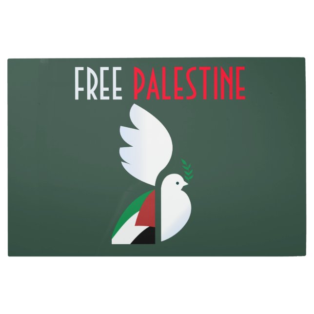 自由パレスチナ メタルプリント (正面)