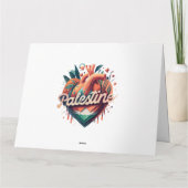 自由パレスチナ、私はパレスチナと共に立つ、Support Pa カード (裏面)