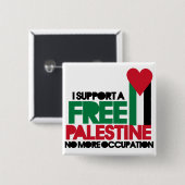 自由パレスチナ 缶バッジ (正面&裏面)