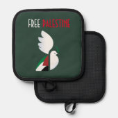 自由パレスチナ 鍋敷き (正面/裏面)