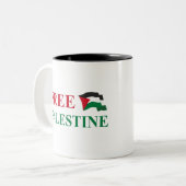 自由パレスチナ#2 ツートーンマグカップ (正面左)