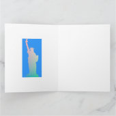 自由パーソナライズされたのレインボー像ニューヨーク カード (内部)