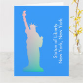 自由パーソナライズされたのレインボー像ニューヨーク カード (黄色い花)