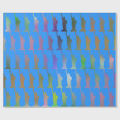 自由パーソナライズされたの女神ニューヨークon Rainbow ラッピングペーパー (フラット)