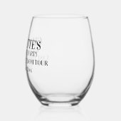 自由パーソナライズされたの最後の味バチェロレッテ ステムなしワイングラス (左)