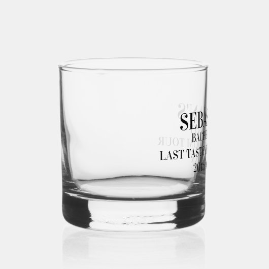 自由パーソナライズされた学士の最後の味 ウイスキーグラス (右)
