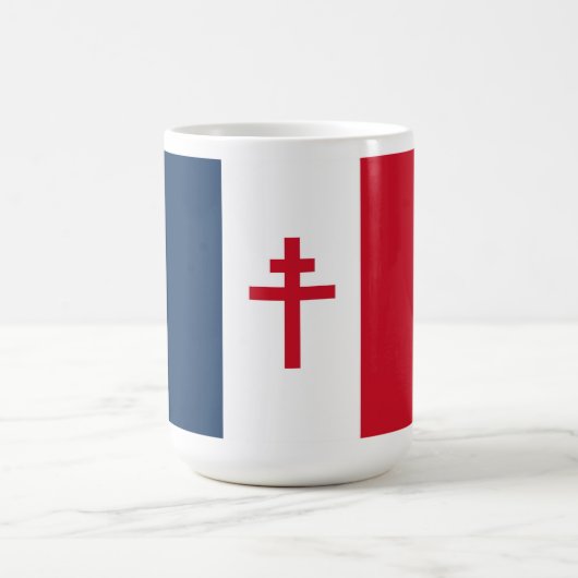 自由フランスの旗 コーヒーマグカップ (中央)