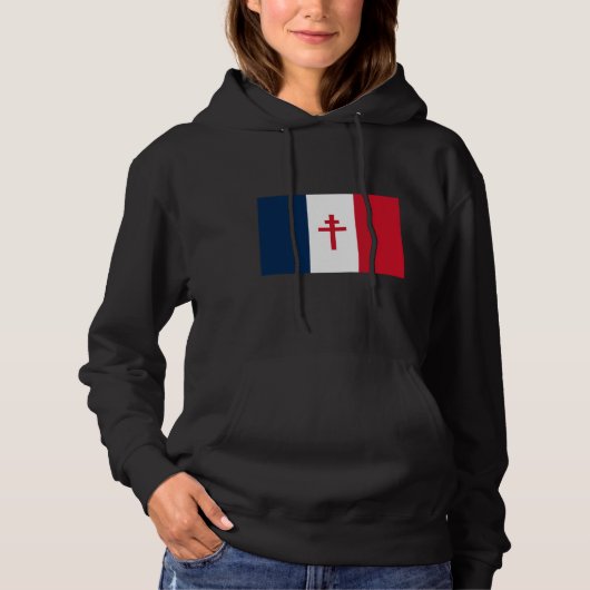 自由フランスの旗 パーカ (正面)