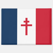 自由フランスの旗 マグネット (正面)