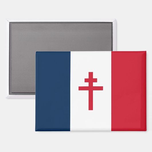 自由フランスの旗 マグネット (正面/裏面)