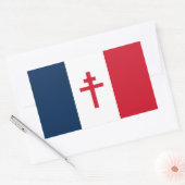 自由フランスの旗 長方形シール (封筒)