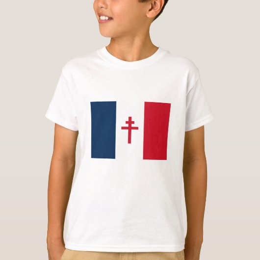 自由フランスの旗 Tシャツ (正面)