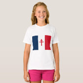 自由フランスの旗 Tシャツ (正面フル)