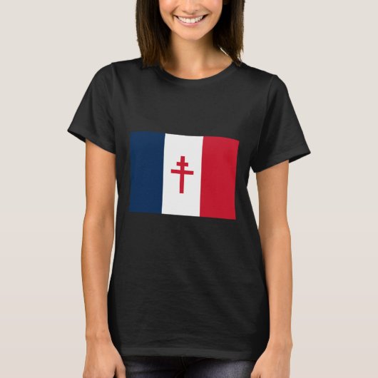 自由フランスの旗 Tシャツ (正面)